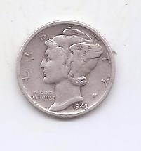 ESTADOS UNIDOS DEL AÑO 1943 DE 1 DIME 